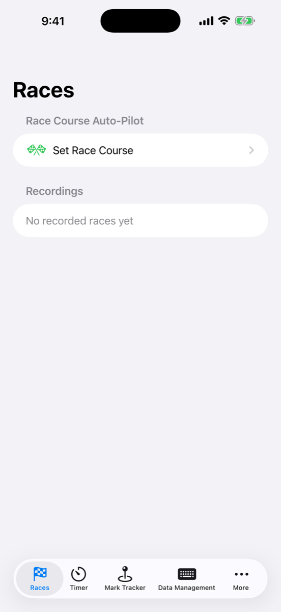 Mark Tracker showing bearing, distance and VMG